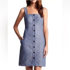 Derek Lam Chambray Denim Mini Button Down Dress Size 14 Y2K Classic